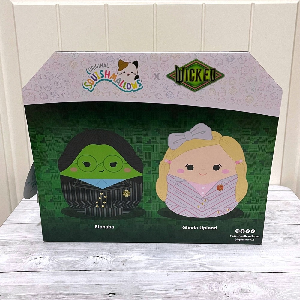 Squishmallows Wicked Movie 5 Inch 2-Pack Elphaba Glinda Upland Target Exclusive - Picture 4 of 9